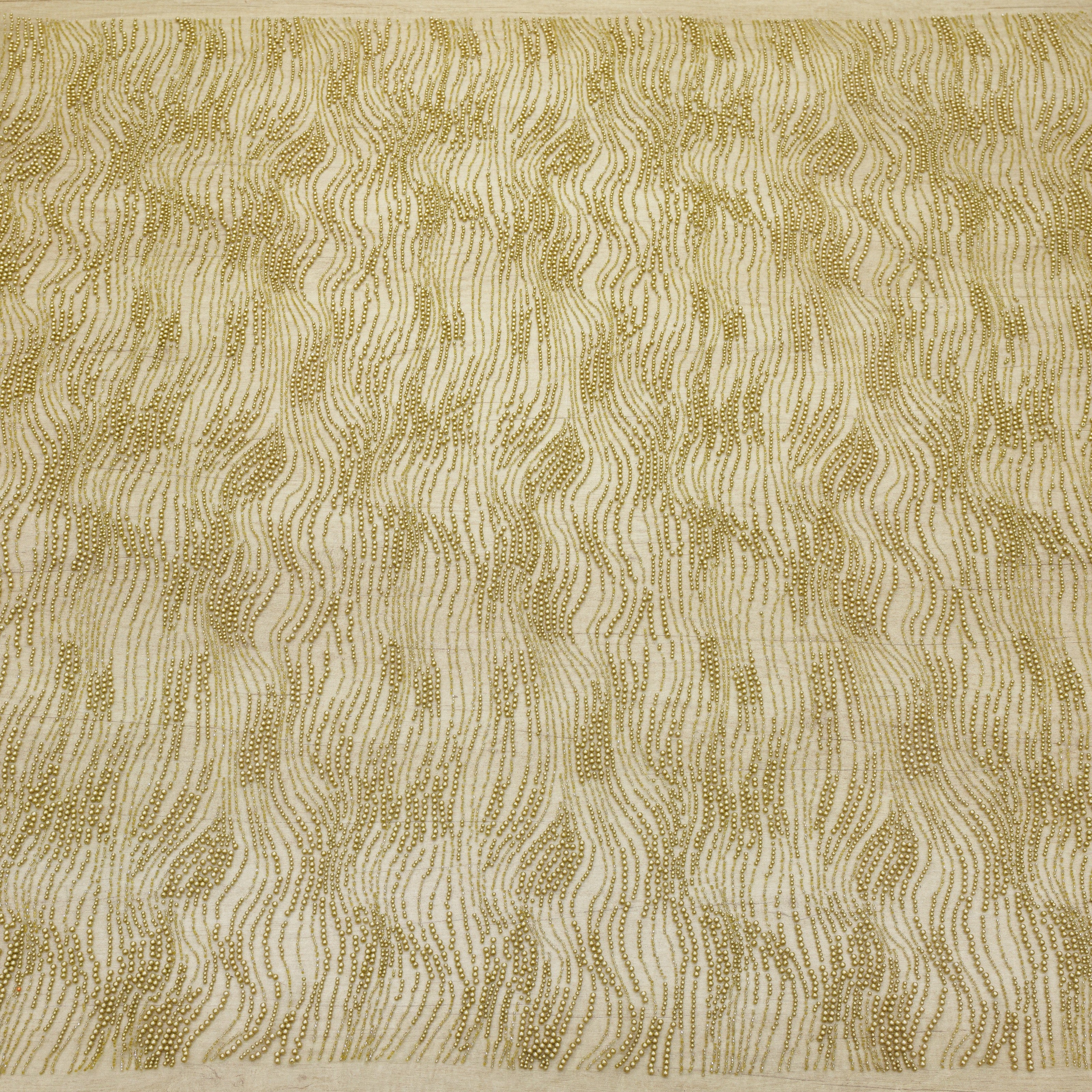 Broderie tip dantela cu perle si margele M1 - Verde Olive