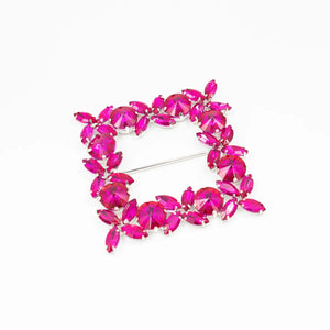 Cataramă pătrată cu cristale 9x9 cm - Ahura