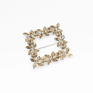 Cataramă pătrată cu cristale 6x6 cm - Ahura