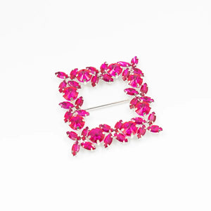 Cataramă pătrată cu cristale 6x6 cm - Ahura