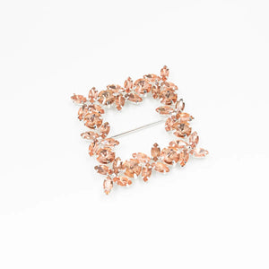 Cataramă pătrată cu cristale 6x6 cm - Ahura