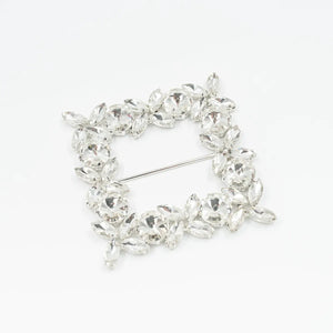 Cataramă pătrată cu cristale 9x9 cm - Ahura