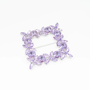 Cataramă pătrată cu cristale 9x9 cm - Ahura