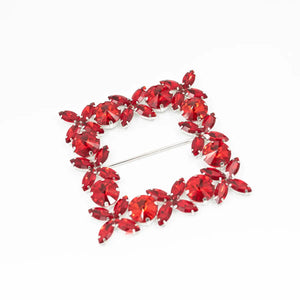 Cataramă pătrată cu cristale 9x9 cm - Ahura