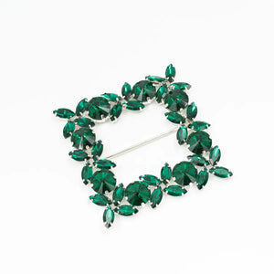 Cataramă pătrată cu cristale 9x9 cm - Ahura