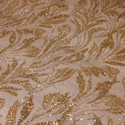 Broderie tip dantela cu perle/margele si paiete A42 - Auriu