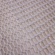 Broderie de lux tip plasa cu perle cusute manual C6 - Alb