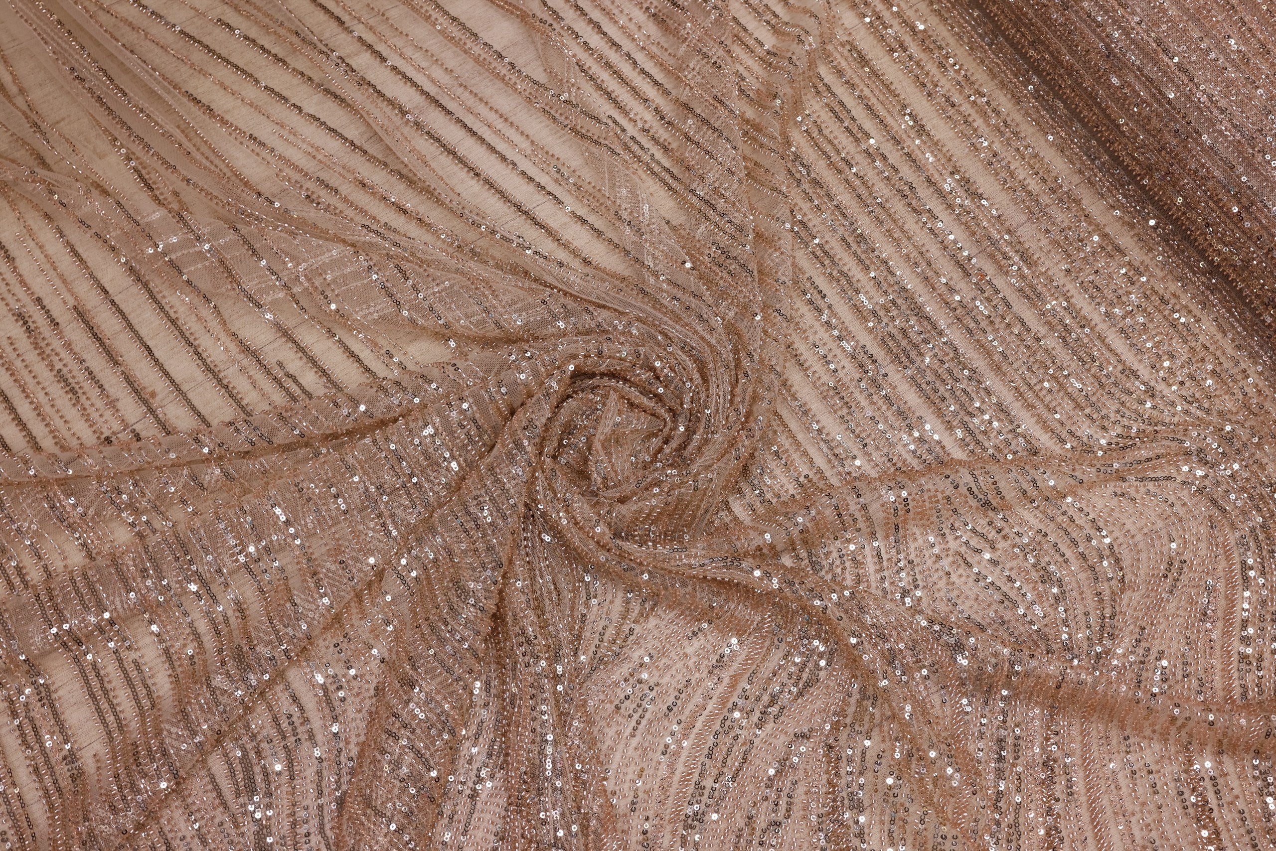 Broderie tip dantela cu perle/margele si paiete A63 - Auriu