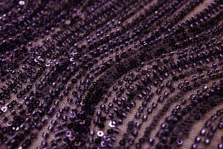 Broderie tip dantela cu perle/margele si paiete A63 - Mov
