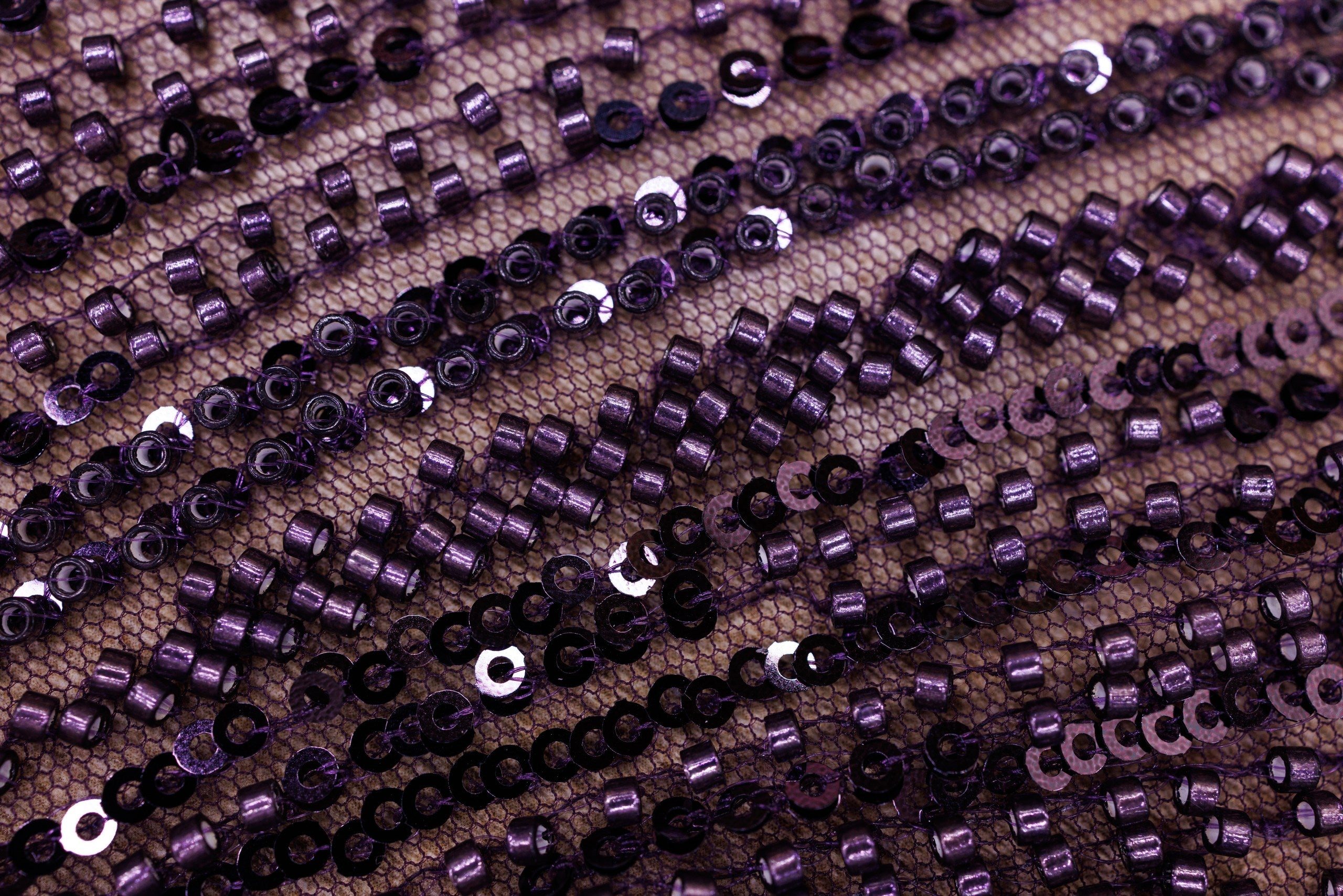 Broderie tip dantela cu perle/margele si paiete A63 - Mov