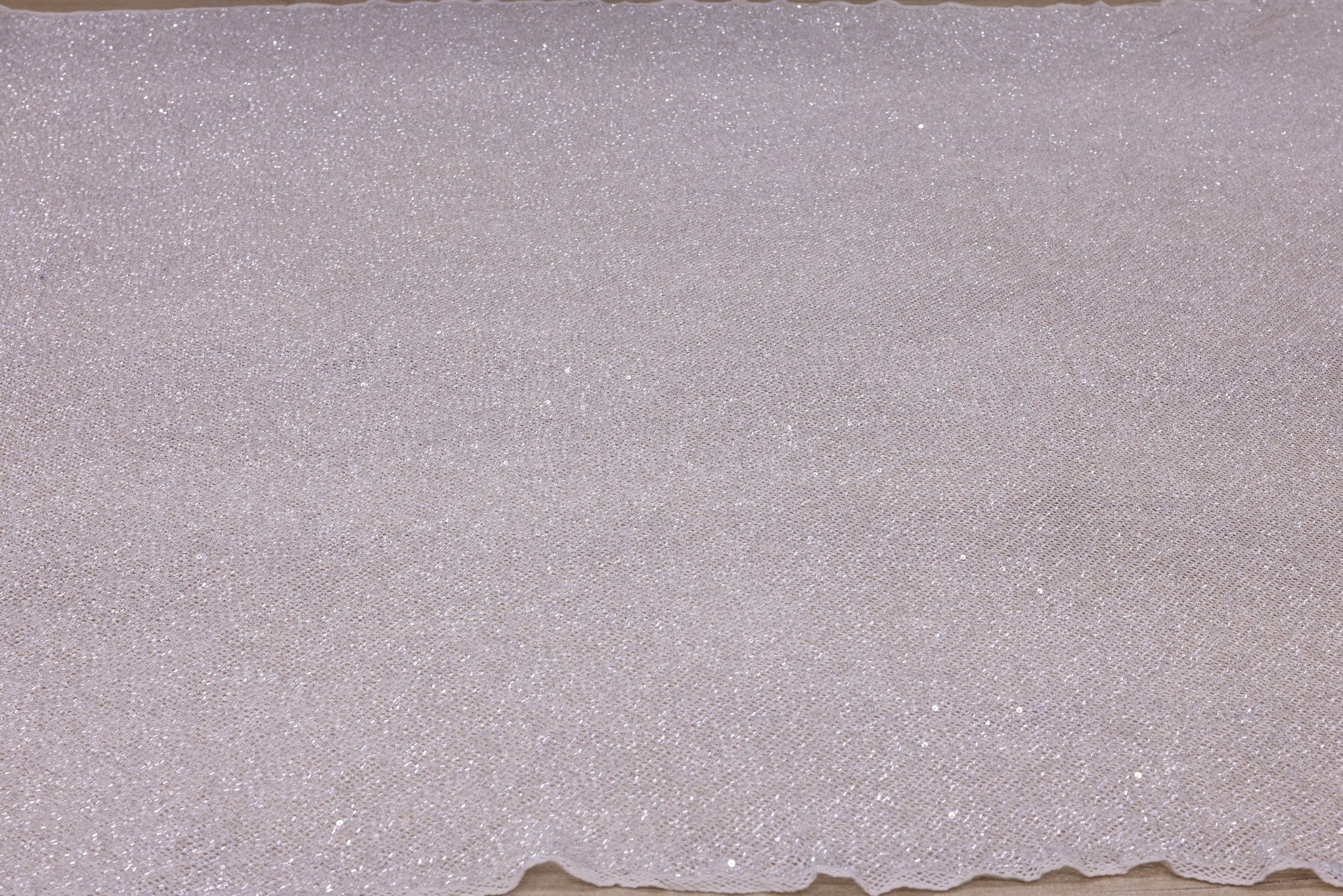 Broderie de lux tip plasa cu margele si paiete cusute manual  C8 - Argintiu