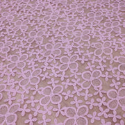 Broderie tip dantela cu perle/margele si paiete B77 - Roz