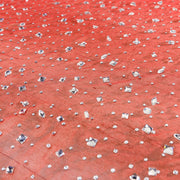Tulle accesorizat cu pietre si cristale T3 - Rosu