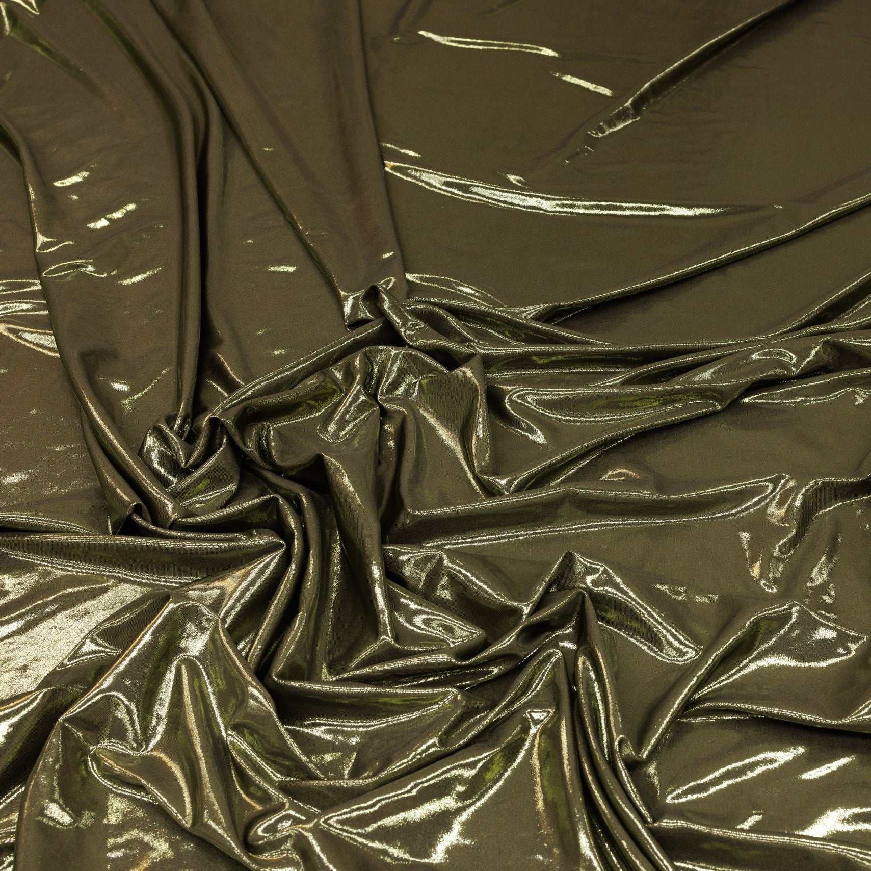 Lycra Peliculizata - Verde Oliv Metalizat