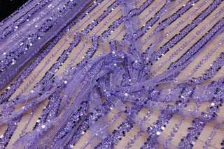 Broderie tip dantela cu perle/margele si paiete A18 - Mov