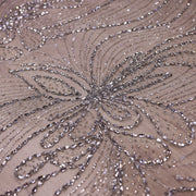 Broderie de lux tip dantela lucrata manual cu crystale C62 - Alb Ivory