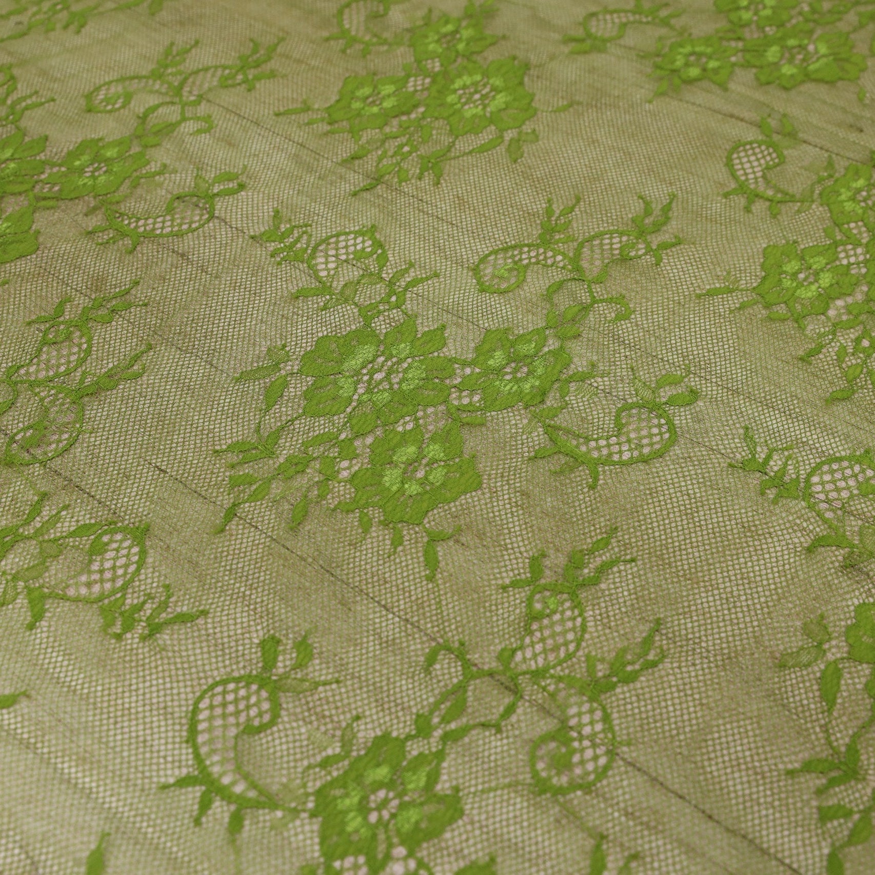 Dantela Chantilly Verde - 112-657-1 A