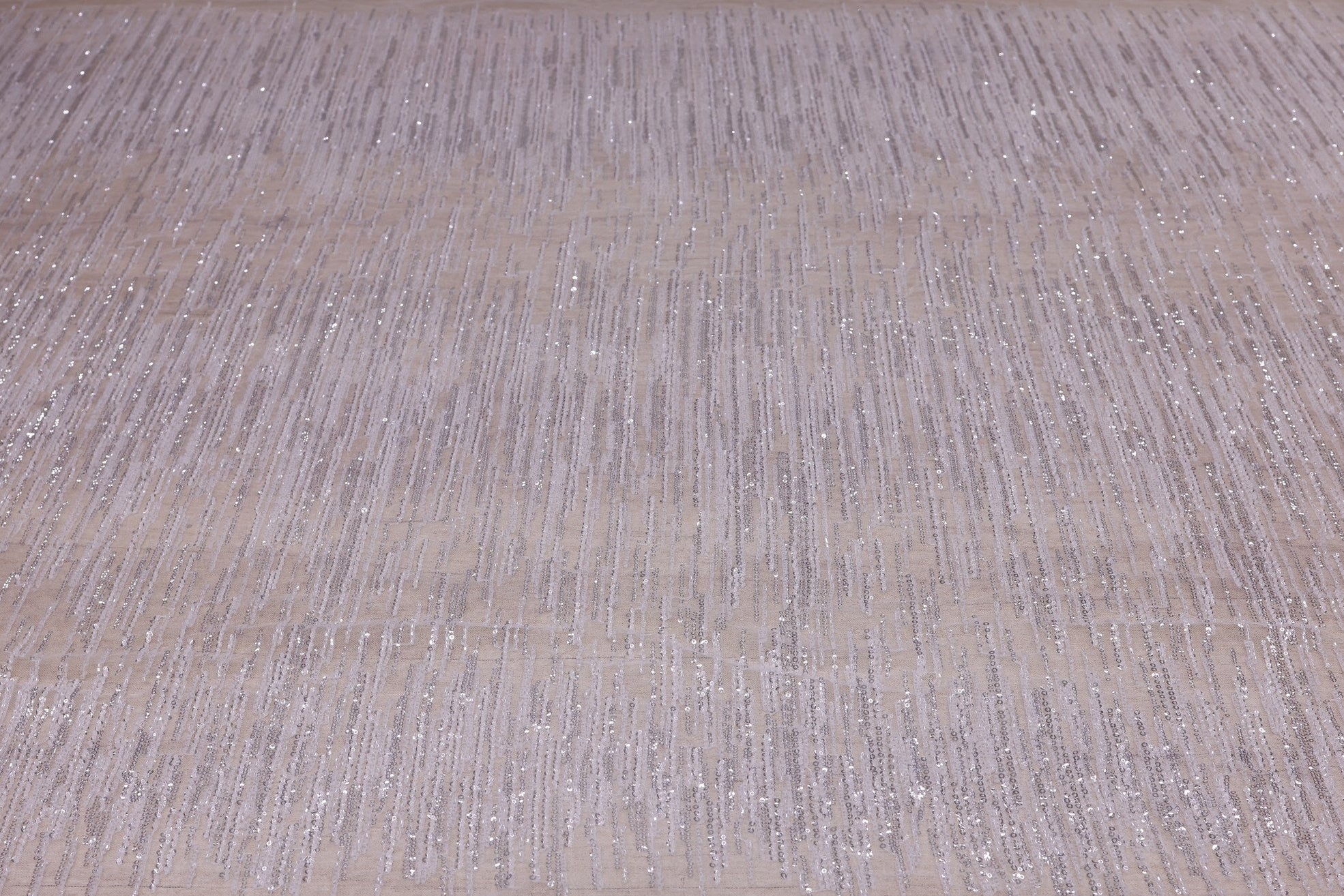 Broderie de lux tip dantela cu margele si paiete  C12 - Alb
