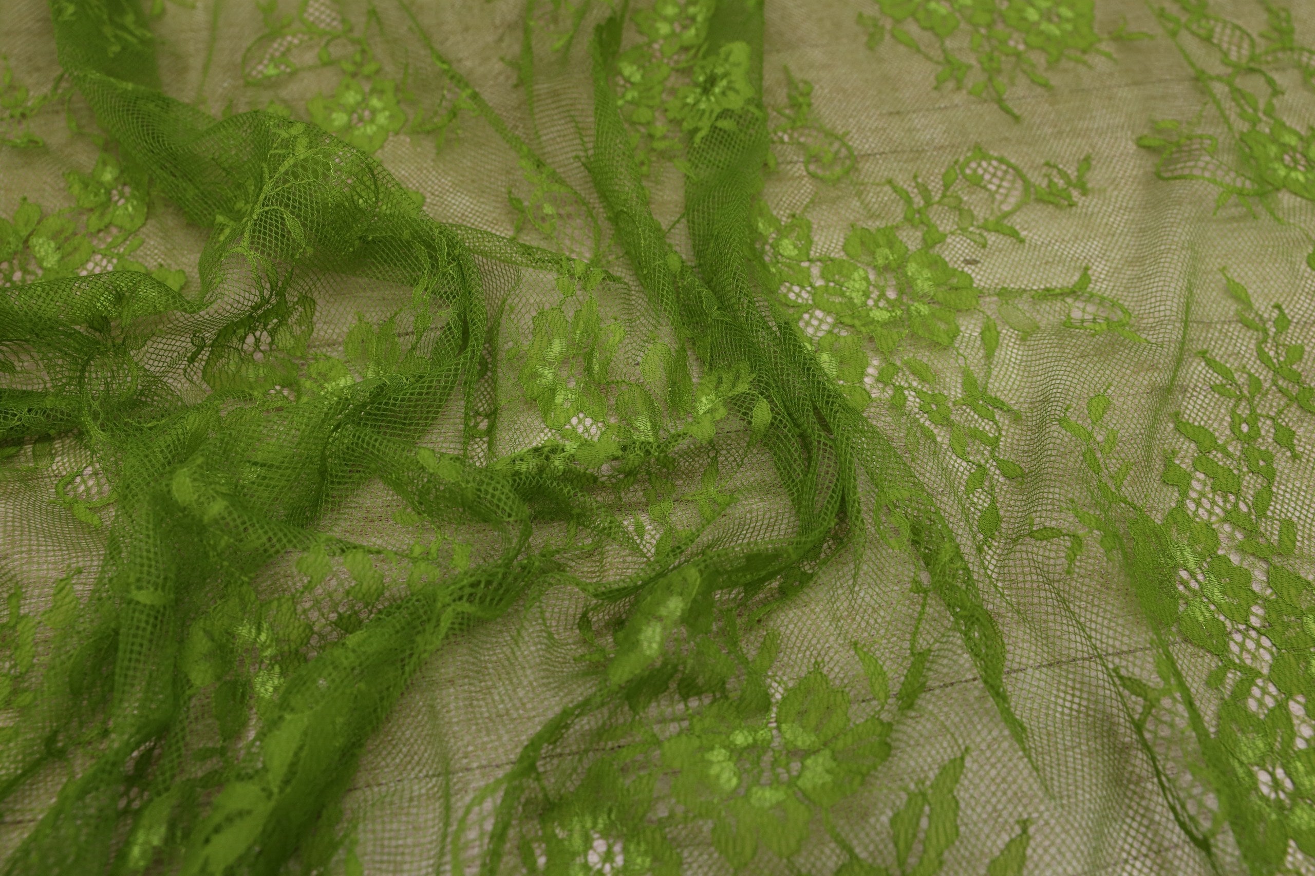 Dantela Chantilly Verde - 112-657-1 A