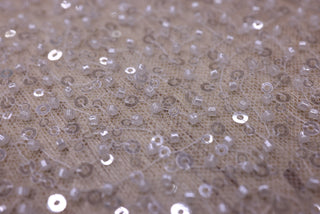 Broderie de lux tip dantela cu strasuri/pietre pretioase  C13 - Argintiu