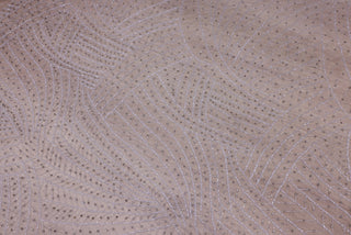 Broderie de lux tip dantela cu margele si pietre pretioase  C14 - Argintiu