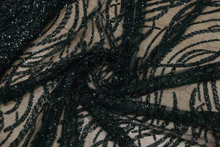 Broderie de lux tip dantela cu paiette D82 - Verde