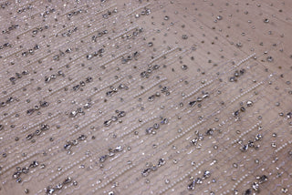 Broderie de lux tip dantela cu cristale, perle si margele  C15 - Argintiu