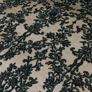 Broderie tip dantela cu perle/margele si paiete A53 - Verde