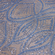 Broderie A22 Bleu la metru
