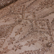 Broderie tip dantela cu perle/margele si paiete A23 - Auriu