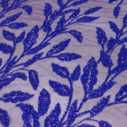 Broderie tip dantela cu perle/margele si paiete A56 - Albastru