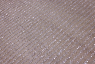 Broderie de lux tip dantela cu margele si paiete cusute manual  B98 - Alb.