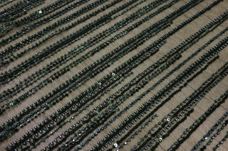 Broderie tip dantela cu perle/margele si paiete A63 - Verde