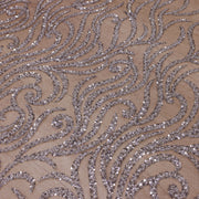Broderie tip dantela cu perle/margele si paiete A24 - Argintiu