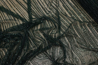Broderie tip dantela cu perle/margele si paiete A63 - Verde
