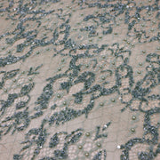 Dantelă Chantilly accesorizată manual în India D29 - Verde Salvie