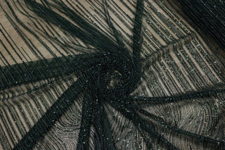 Broderie tip dantela cu perle/margele si paiete A63 - Verde