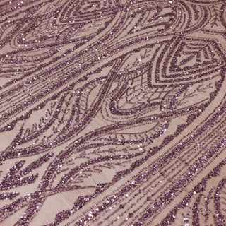 Broderie tip dantela cu perle/margele si paiete A25 - Mov