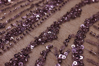 Broderie tip dantela cu perle/margele si paiete A25 - Mov
