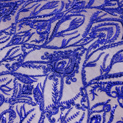 Broderie tip dantela cu perle/margele si paiete A59 - Albastru