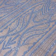 Broderie A25 Bleu la metru