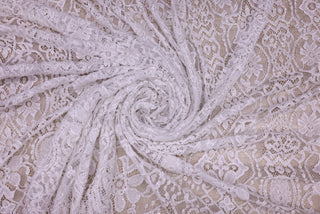 Dantelă Chantilly accesorizată manual în India C99 - Alb