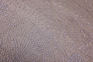 Broderie de lux tip dantela cu perle, margele si paiete   C20 - Argintiu