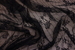 Dantela Chantilly Negru - 129