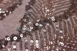 Broderie tip dantela cu perle/margele si paiete B17 - Auriu