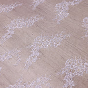 Dantelă Chantilly accesorizată manual în India D4 - Alb