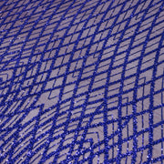 Broderie tip dantela cu perle/margele si paiete A30 - Albastru