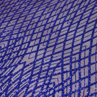 Broderie tip dantela cu perle/margele si paiete A30 - Albastru