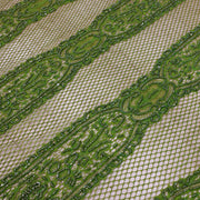 Dantelă Chantilly accesorizată manual în India D34 - Verde
