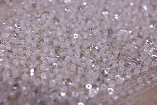 Broderie de lux tip dantela cu margele si paiete  C4 - Alb